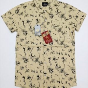 beige printed casual shirt